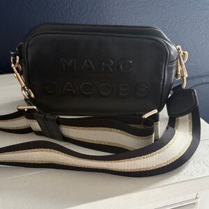 Marc Jacobs Black Bag with Striped Strap